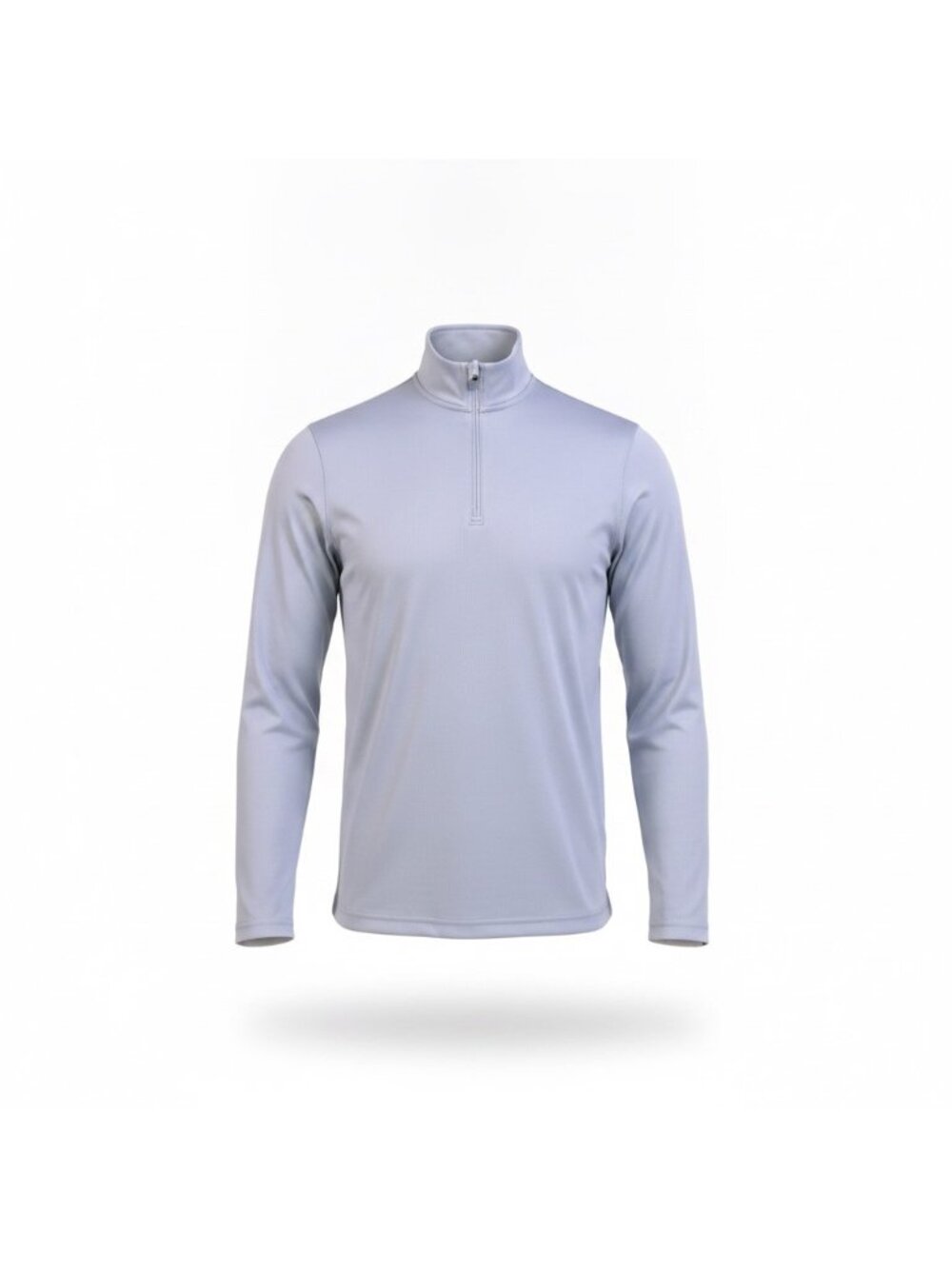 Lands End Mens White Quarter-Zip Pullover Long Sleeve Shirt Sz XS